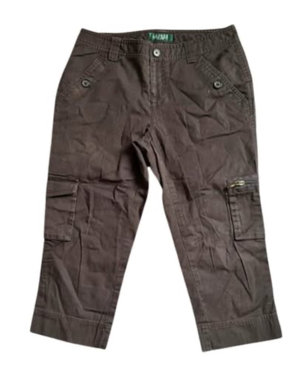 Size 2P Lauren Ralph Lauren Brown Cropped Pants